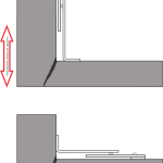 Схема установки углового маяка в зависимости от направления раскрытия трещины